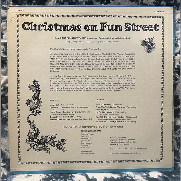 💎 Vintage Vinyl 🎄Christmas on Fun Street (1979) ✨ Recorded Live ‼️ - Picture 4 of 4